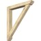 Ekena Millwork Traditional Slat Rough Sawn Bracket w/ Offset Brace, Douglas Fir, 6"W x 40"D x 44"H BKT0604X40X44TRA06RDF - alternate 1